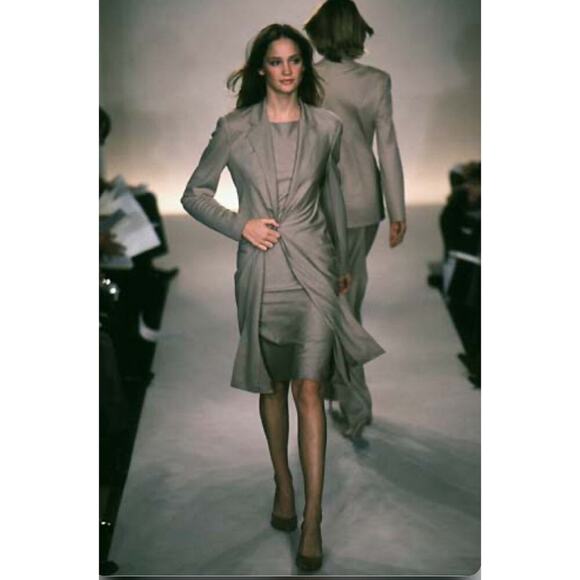 Ralph Lauren Collection Purple Label Long Blazer Wool Coat 1998 Runway Vintage L - Picture 2 of 15